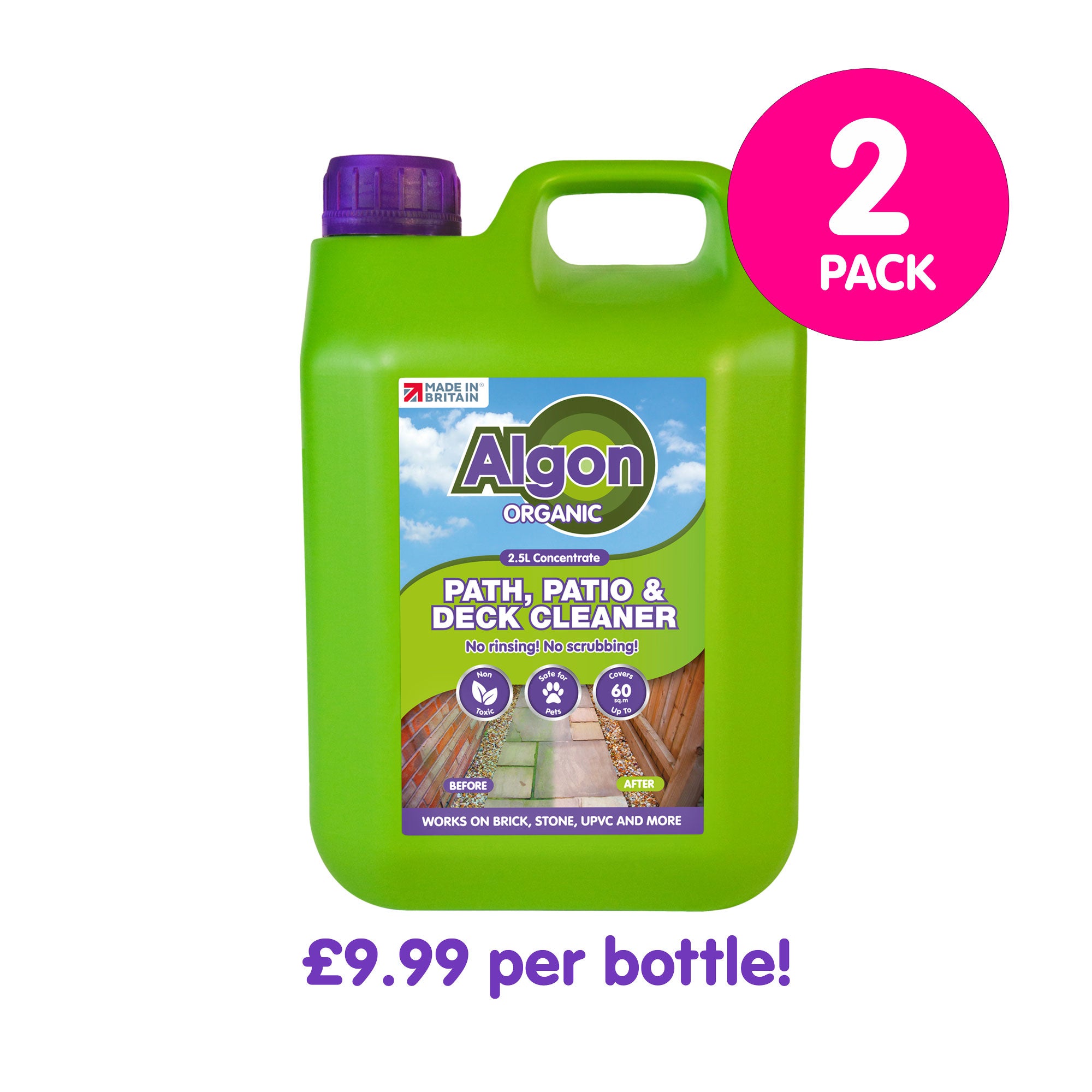 Algon Organic Patio Cleaner 2.5 Litre Concentrate