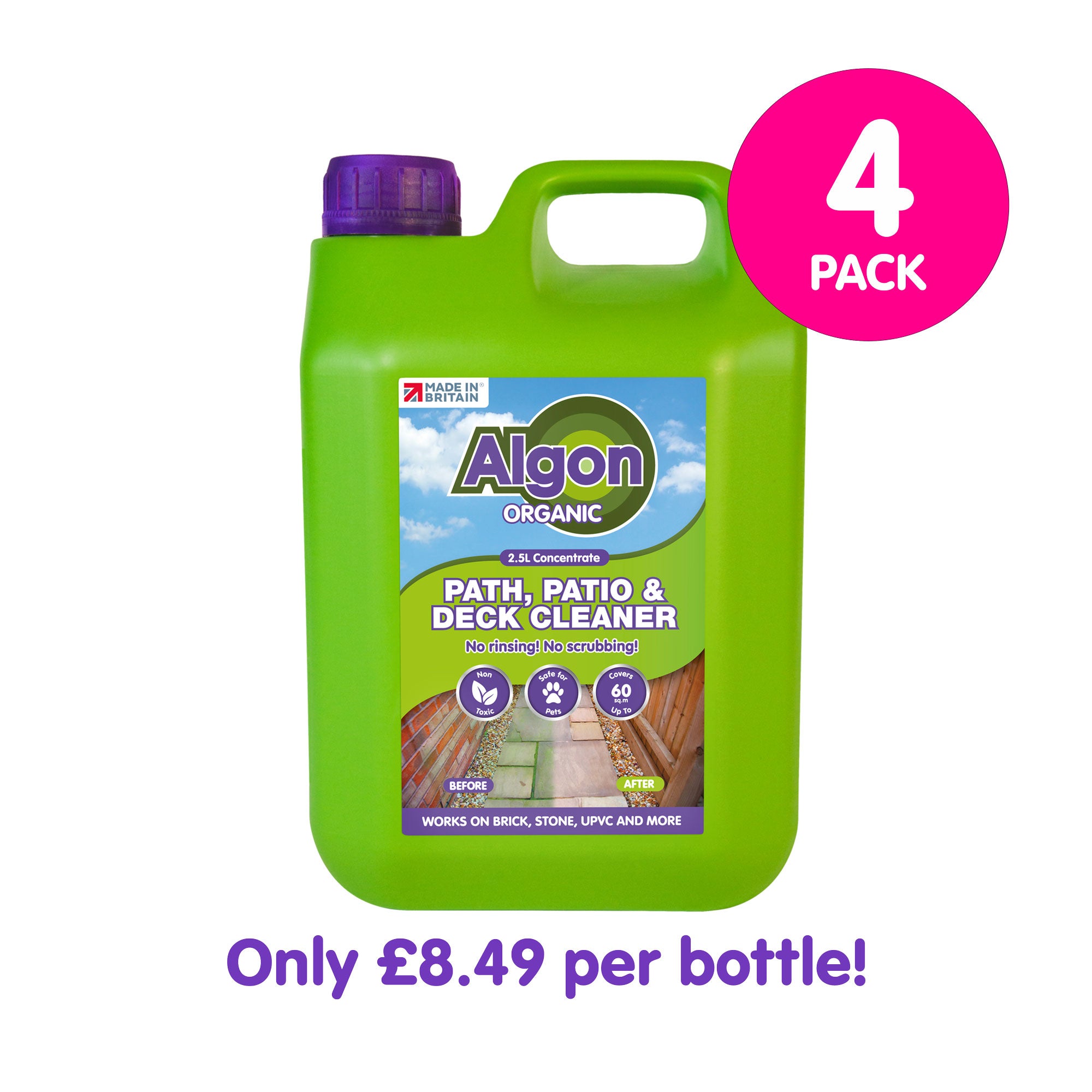 Algon Organic Patio Cleaner 2.5 Litre Concentrate