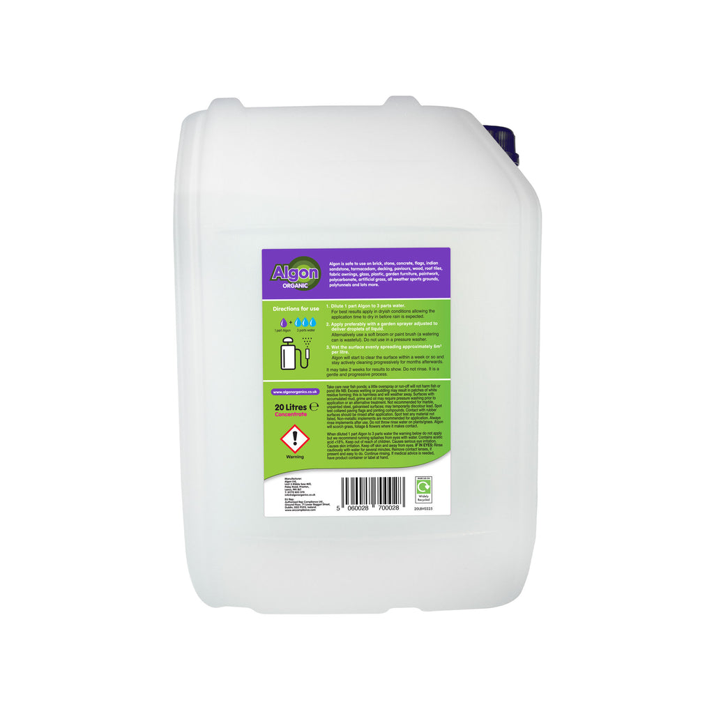Algon Organic Patio Cleaner 20 Litre Concentrate – Algon Ltd
